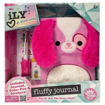 iLY Pink Puppy Fluffy Journal and Pen Set