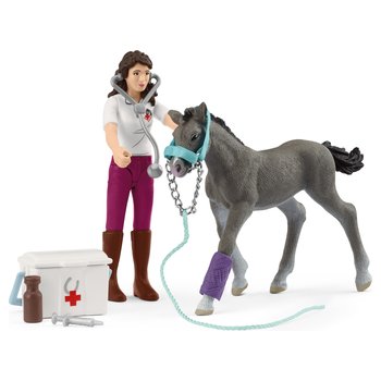 schleich Horse Club 42752 Pocket Set Mrs Kramer with Foal