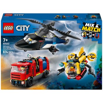 LEGO City 60462 Helicopter, Fire Engine & Submarine Remix Set