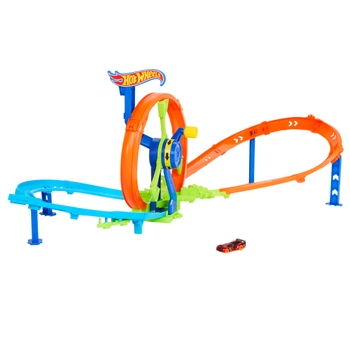 Hot Wheels Stunt Track Rapid Launch & Loop Playset