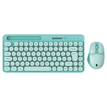 Styletech Pastel Wireless Keyboard & Mouse - Mint