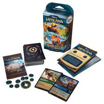 Disney Lorcana Karten Azurblaues Meer Starter Deck Smaragd und Saphir