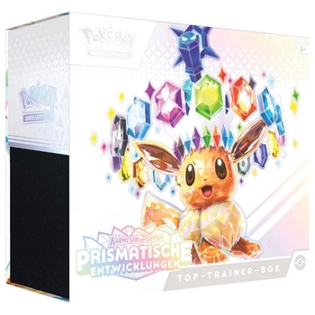 Pokémon Karten Karmesin & Purpur Prismatische Entwicklungen Top-Trainer-Box