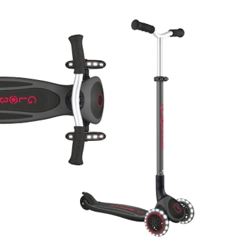 Globber Scooter Folding Pro Lights Black and Grey