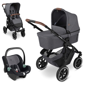 ABC Design Kinderwagen 3-in-1 Salsa 4 Air Crow donkergrijs