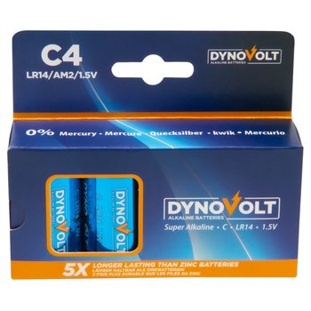 DynoVolt C Alkaline Batteries 4 Pack