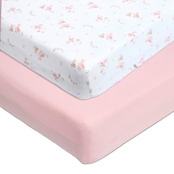 Baby Elegance Cot Bed 2 Piece Fitted Sheets Set Little Ducks 140 x 70cm