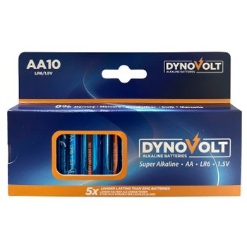DynoVolt AA Alkaline Batteries 10 Pack