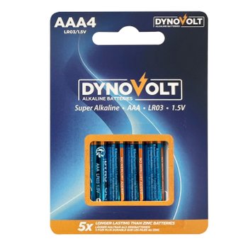 DynoVolt AAA Alkaline Batteries 4 Pack