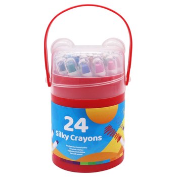 Crafty Co. Silky Crayon with Bear Shaped Storage Case Set 24 Piece