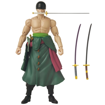 Anime Heroes One Piece Action Figures Roronoa Zoro Three Sword Style 17cm