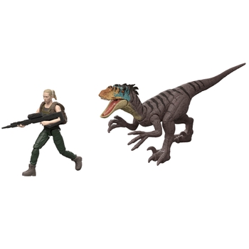 Jurassic World Rebirth Action Figures 2 Pack Zora Bennett & Velociraptor