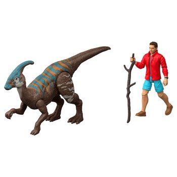 Jurassic World Rebirth Action Figures 2 Pack Reuben Delgado & Parasaurolophus