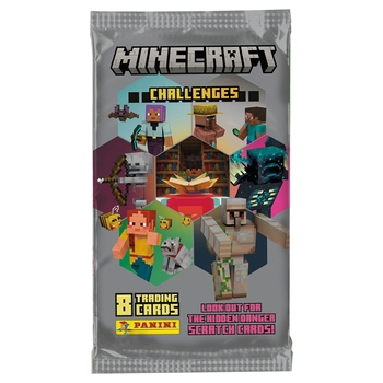 Minecraft Challenges Trading Card Collection Stickers 8 Pack Assortment