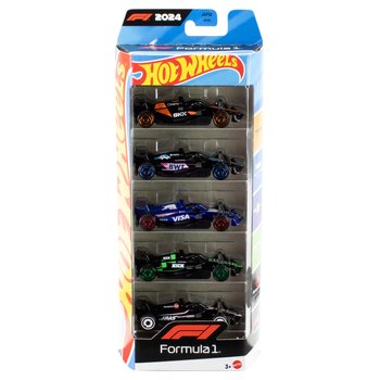 Hot Wheels Diecast Cars Formula 1 Race Team 5 Pack 1:64 Scale