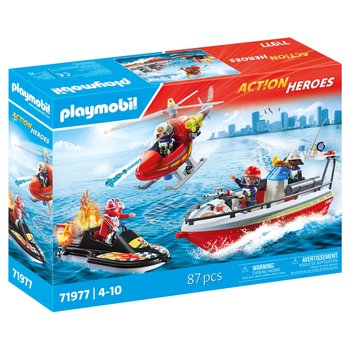 Playmobil Action Heroes 71977 Fire Brigade Mission Boat 87 Piece Set