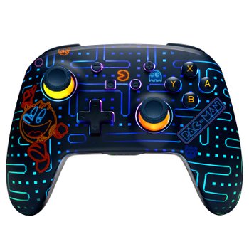 PowerA Enhanced Wireless Controller with Lumectra for Nintendo Switch - Pac-Man Neon Arcade