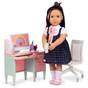Our Generation School Teacher & Desk Set with Accessories