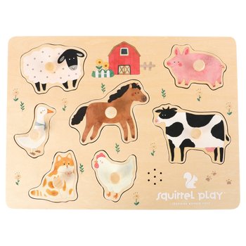 Squirrel Play Wooden Farm Animals Sound Puzzle