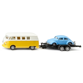 SIKU Super 2567 VW T1 mit Anhänger und VW Käfer