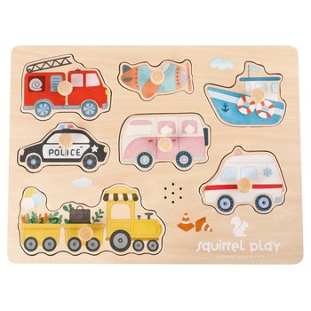 Squirrel Play Wooden Vehicles Sound Puzzle