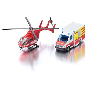 SIKU Super 1748 Mercedes-Benz Rettungswagen und Helikopter