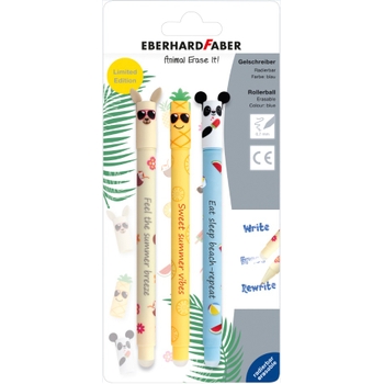 Gelschreiber Animal Erase it Sommer 3er Set