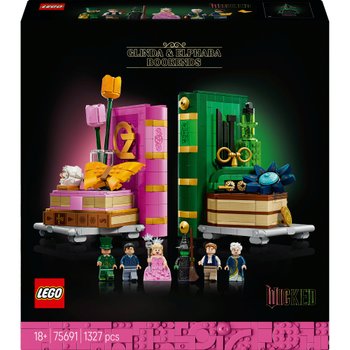 LEGO Wicked 75691 Glinda & Elphaba Bookends Set for Adults
