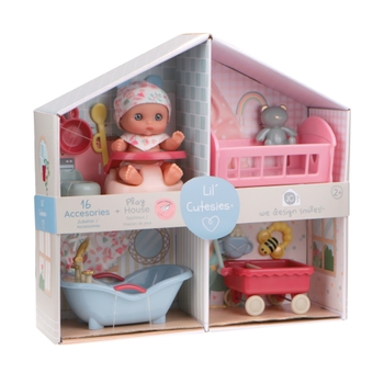 Lil' Cutesies 16-Piece Baby Doll Play House Set