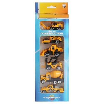 Super Wheelz Diecast Construction 1:64 Scale 6 Pack