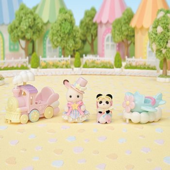 Sylvanian Families Amusement Park Set with Plane and Train