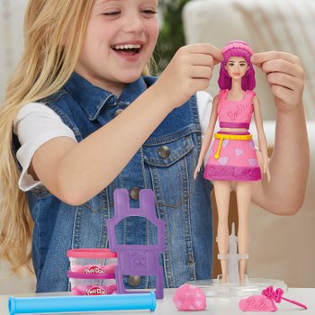 Play-Doh Barbie Hearts and Hair Doll Set