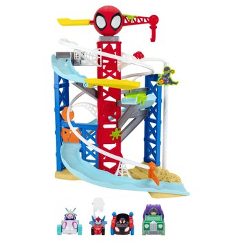 Marvel Spidey and His Amazing Friends Construction Zone Chaos Race Track Set