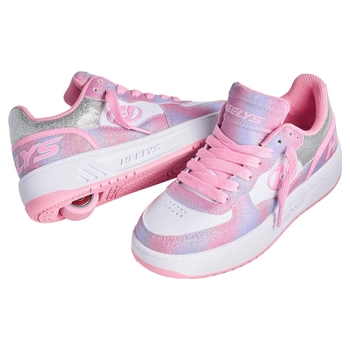 Heelys Rezerve Low X2 Shoes Light Pink White Rainbow UK Size 2
