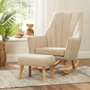 Tutti Bambini Ava Rocking Chair and Footstool Stone
