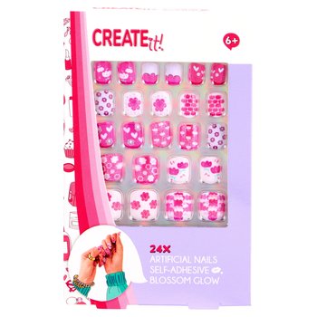 Create It! Blossom Glow Nails Stick-On 24 Pack