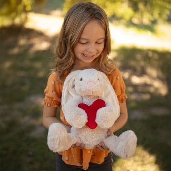 World's Softest Plush BriBri the Bunny with Love Heart Soft Toy 40cm