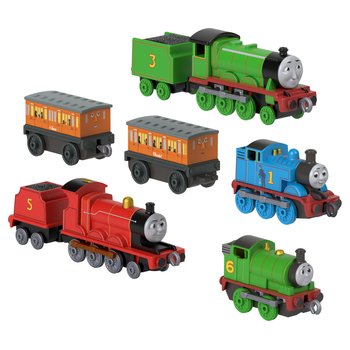Thomas & Friends Push Along Diecast Train Sodor Adventure 6 Pack