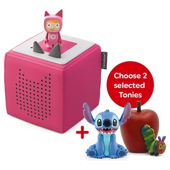 Toniebox (Pink) and Two Toniebox Audio Bundle