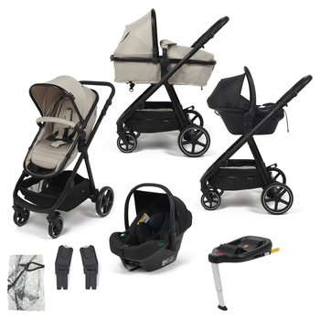 Origin XTi by Babylo Travel System & R129 Car Seat & EnfaSafe ISOFix Car Seat Base Oatmeal