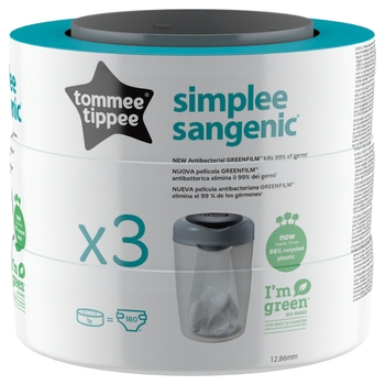 tommee tippee Nachfüllkassetten 3er Pack für Windeleimer Simplee Sangenic