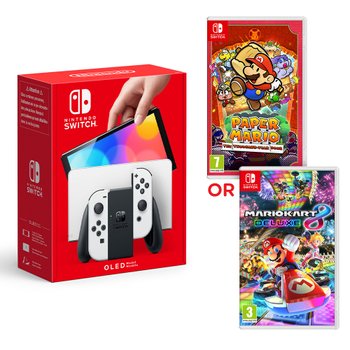 Nintendo Switch Super Mario Kart 8 Deluxe Bundle: Red and Blue Joy-Con  Improved Battery Life 32GB Console,Super Mario Kart 8 Deluxe and Travel  Case 