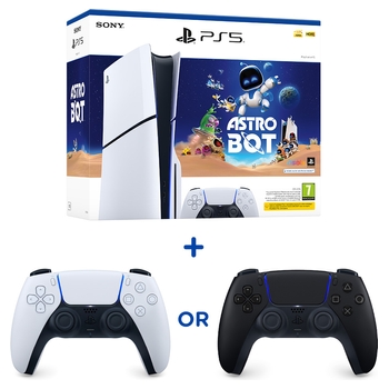 PlayStation 5 Disc Console Slim - ASTRO BOT & Extra DualSense Wireless Controller
