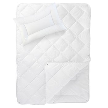 Steppbett Set Duo mit Decke 100 x 135 cm und Kissen 40 x 60 cm