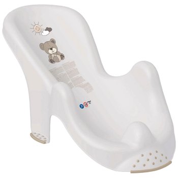 Anatomischer Baby Badewannensitz Bär weiß