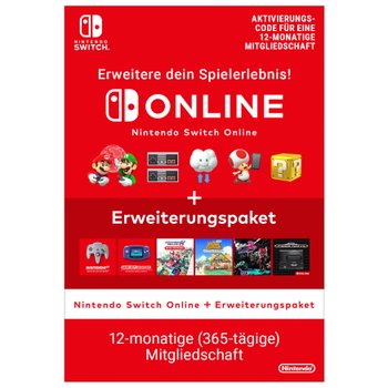 Nintendo Switch Online Aktivierungs-Code 12-monatige Mitgliedschaft + Erweiterungspaket