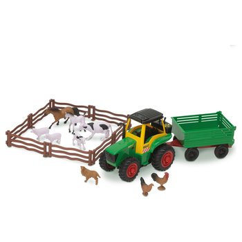 Tracteur avec Remorque et Animaux de Ferme