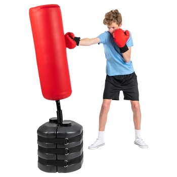 Sac de Frappe avec Gants de Boxe et Support