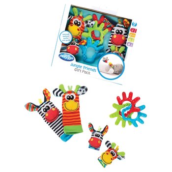 Playgro Jungle Friends Teething Toys and Rattles Gift Set
