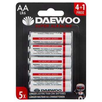 Daewoo Alkaline AA Batteries 5 Pack